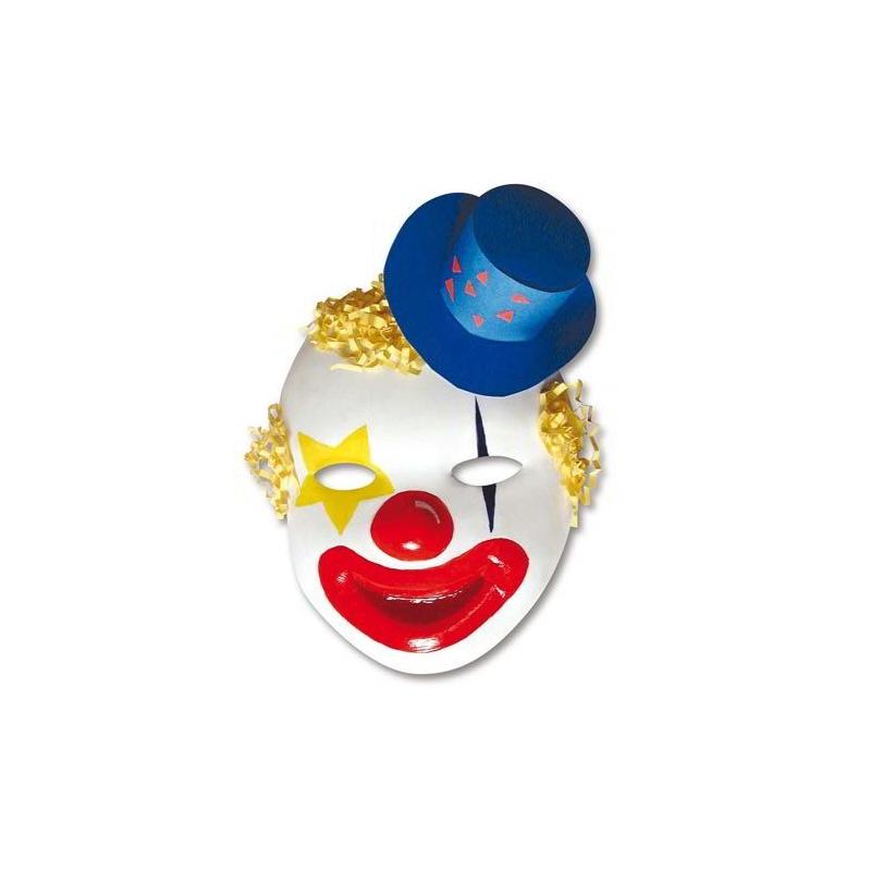 Maschera da decorare - clown - 15 x 21 cm