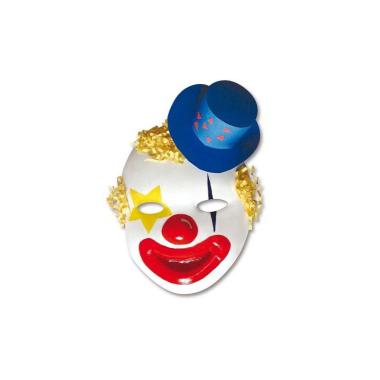 Maschera da decorare - clown - 15 x 21 cm