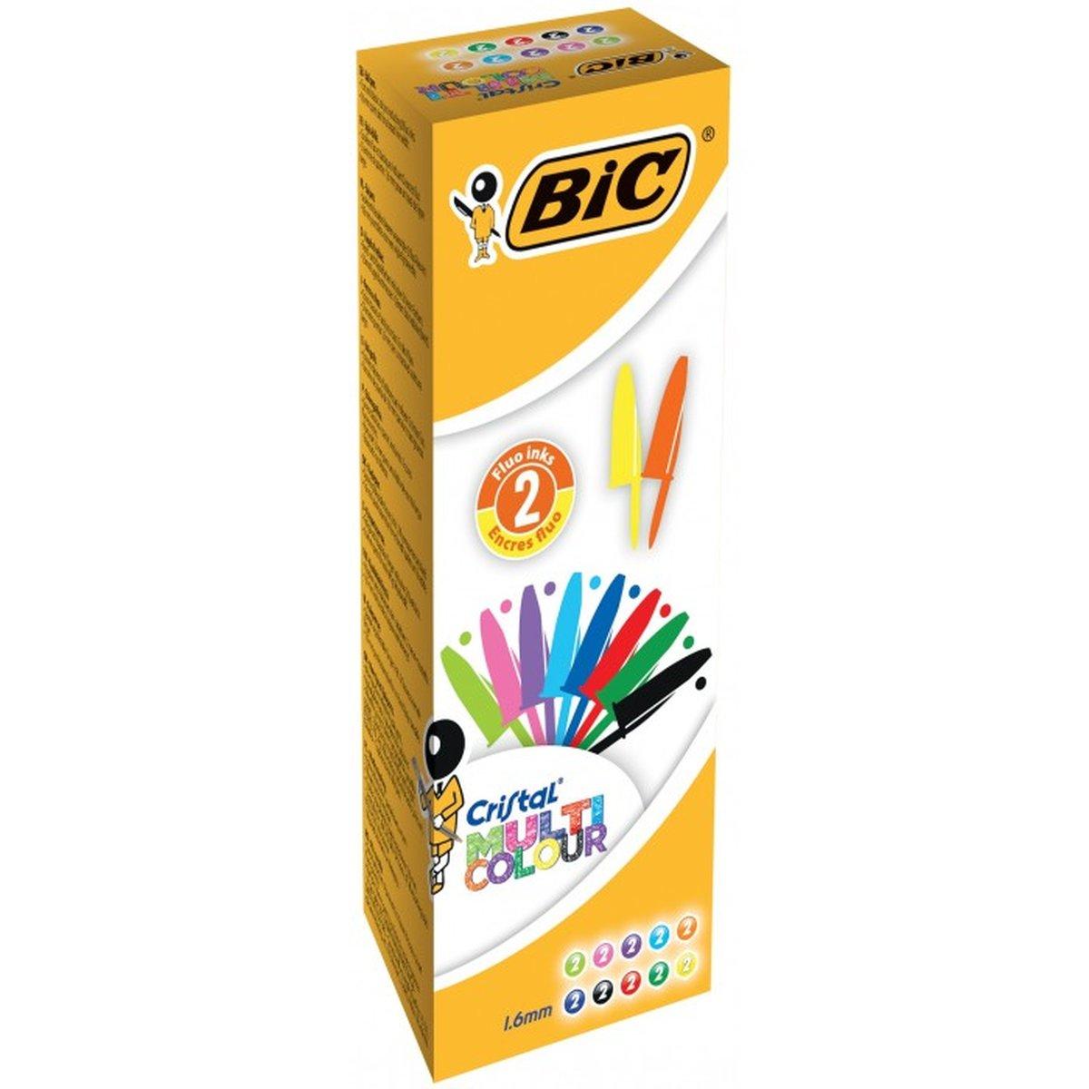 Bic cristal large multi colour - penna a sfera - punta 1,6 mm