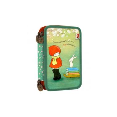 Santoro - astuccio 3 zip poppy loves