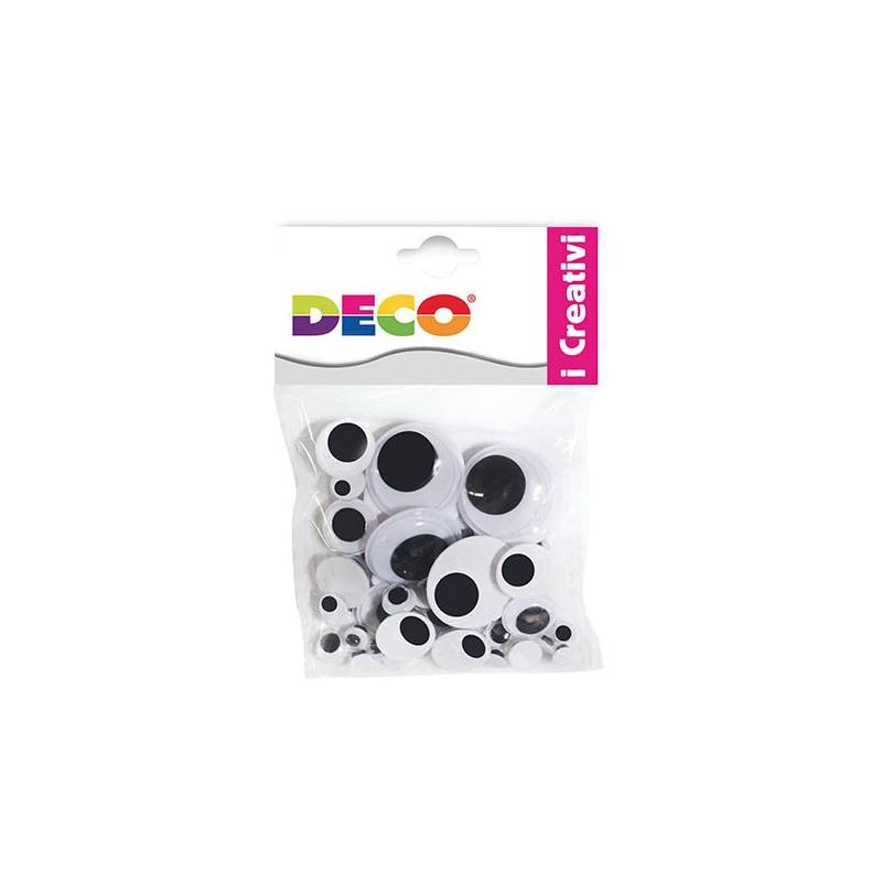Deco - occhi mobili adesivi tondi - 100 pezzi - Ø 5 mm