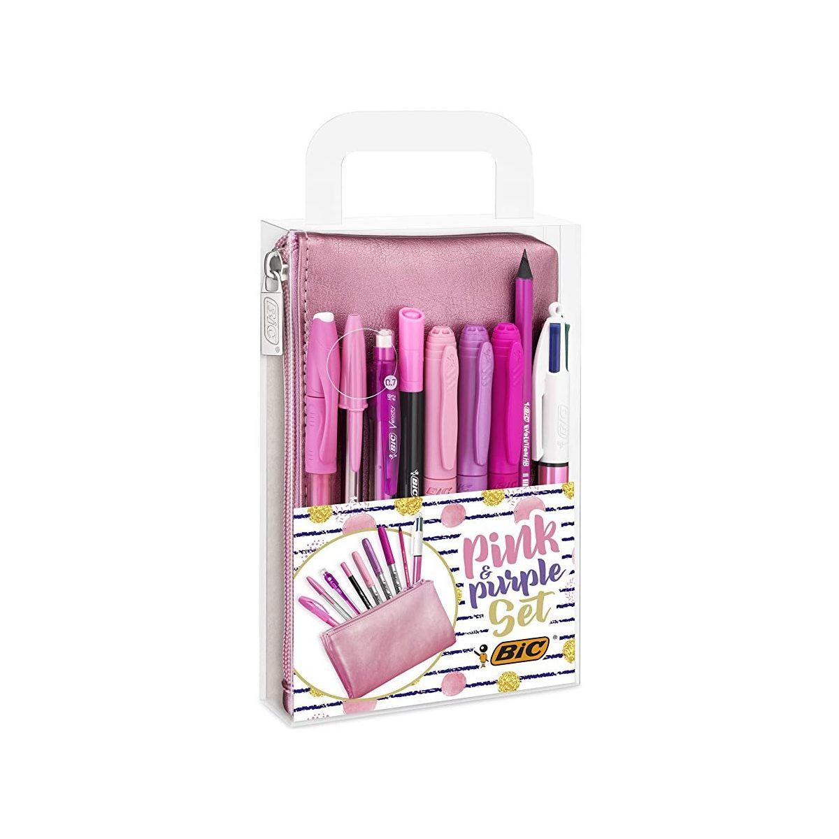 Bic - writing set pink & purple