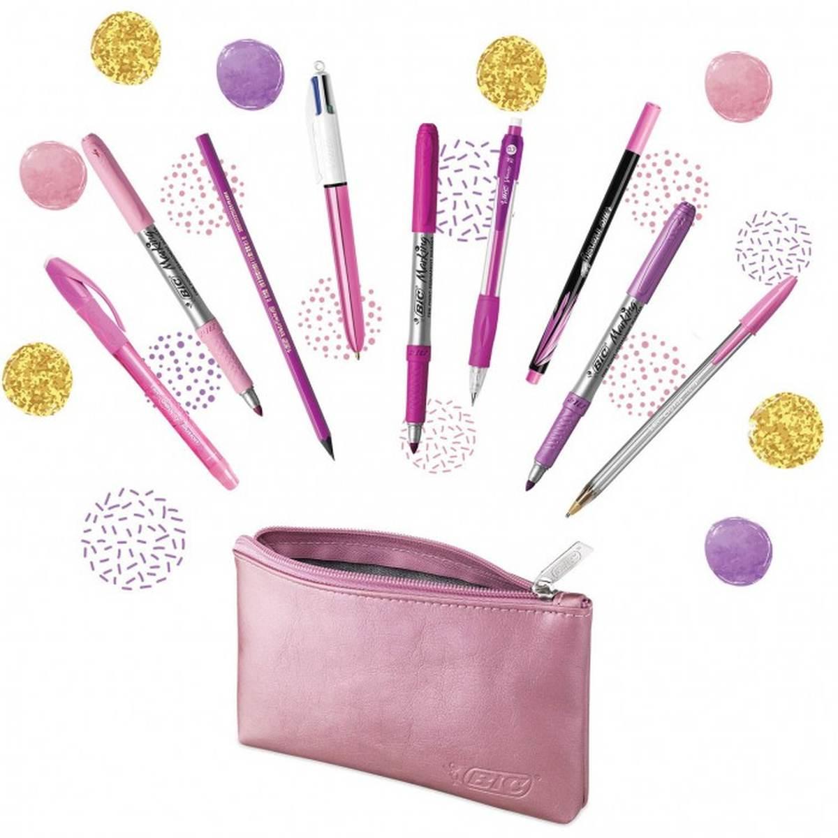 Bic - writing set pink & purple