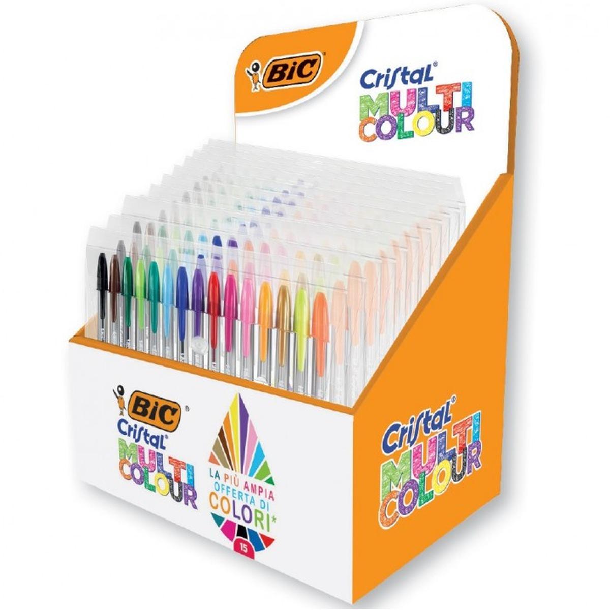 Bic set 15 penne sfera cristal large multicolour