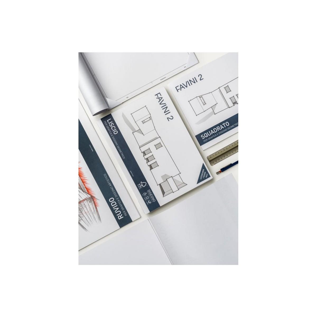 Favini - album favini 2 - liscio riquadrato - 10 fg - 110 gr - 24 x 33 cm