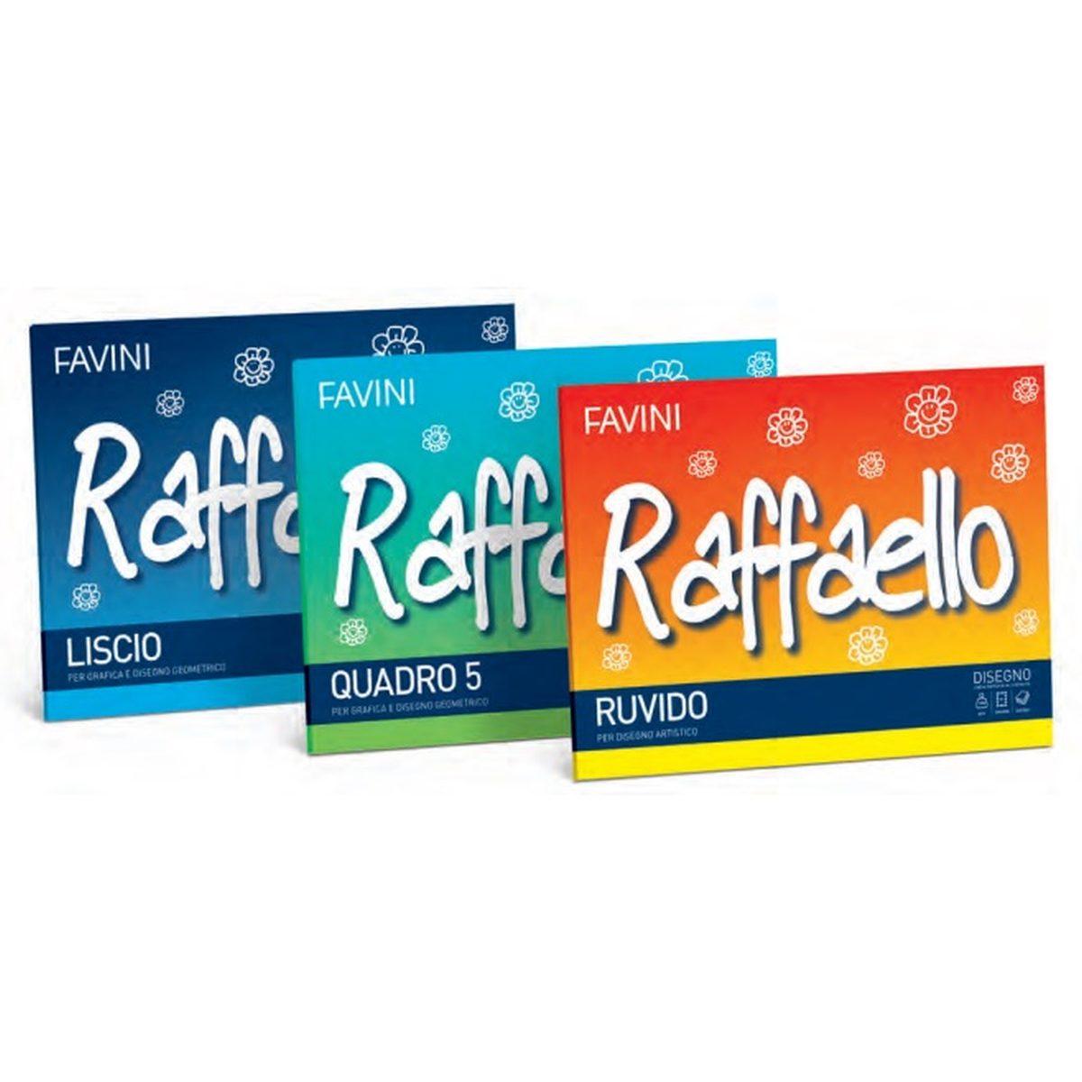 Favini - album disegno raffaello - quadretto 5mm retro neutro - 20 fg - 100gr - 24 x 33 cm