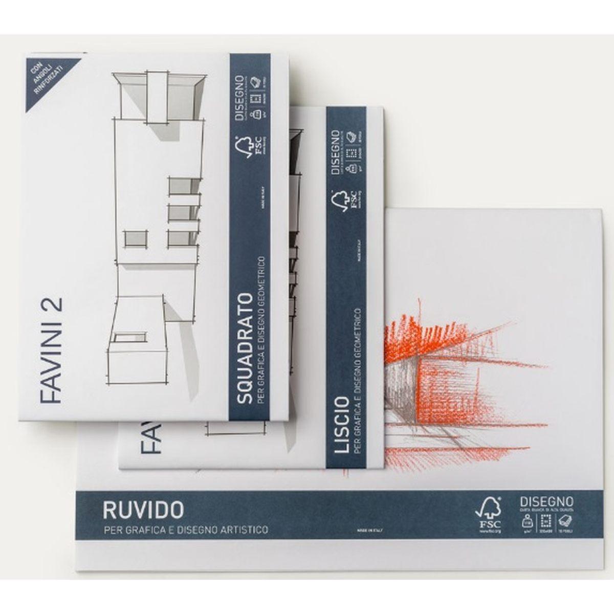 Favini - album cartangoli favini 2 - ruvido - 20 fg - 110 gr - 24 x 33 cm