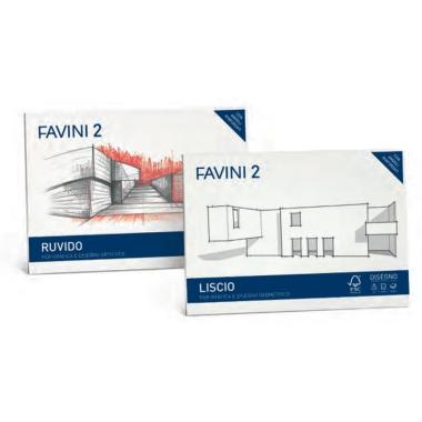 Favini - album cartangoli favini 2 - liscio riquadrato - 20 fg - 110 gr - 24 x 33 cm