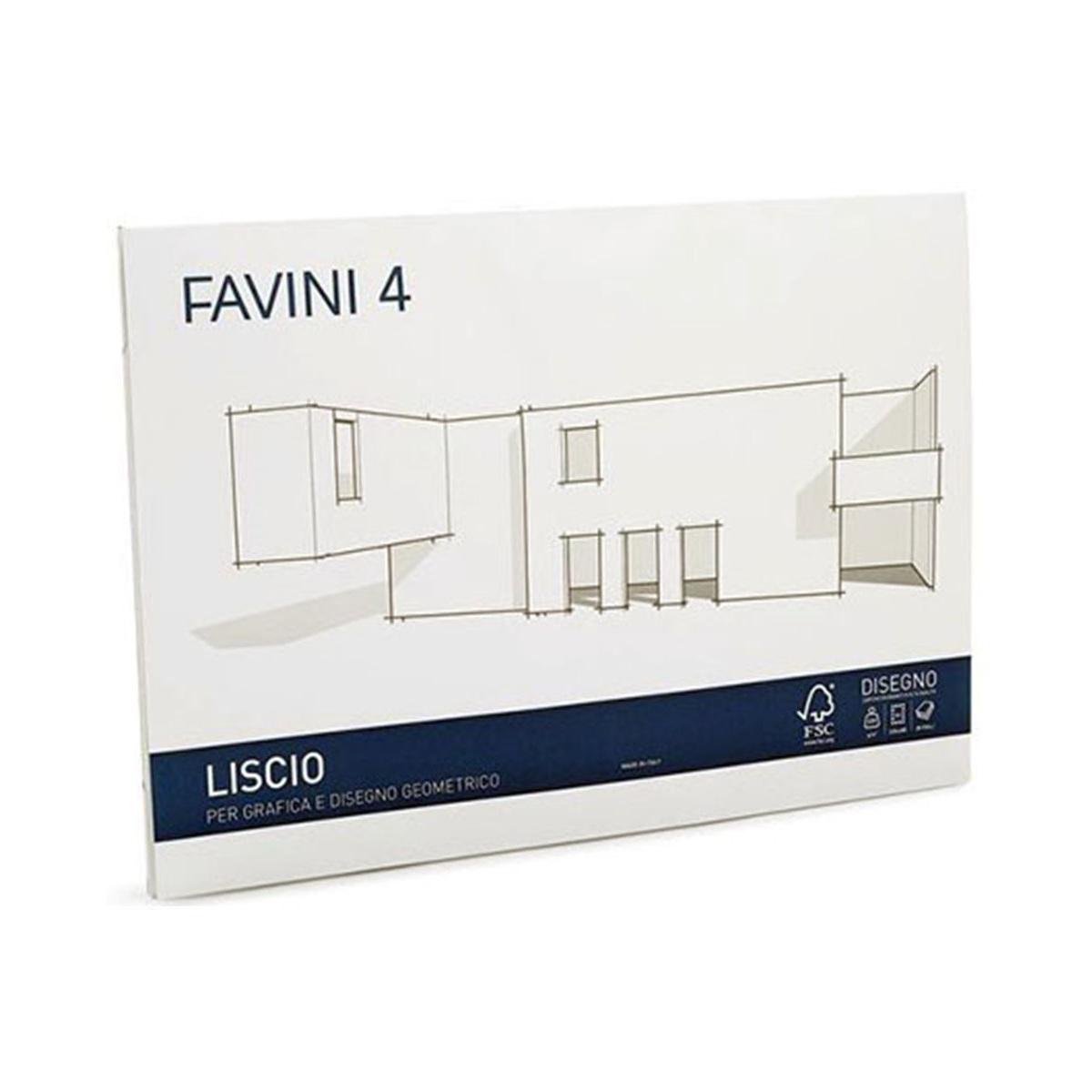 Favini - album cartangoli favini 4 liscio - 20 fg - 220 gr - 24 x 33 cm