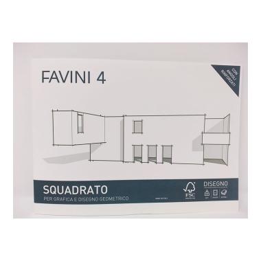 Favini - album cartangoli favini 4 liscio riquadrato - 20 fg - 220 gr - 24 x 33 cm