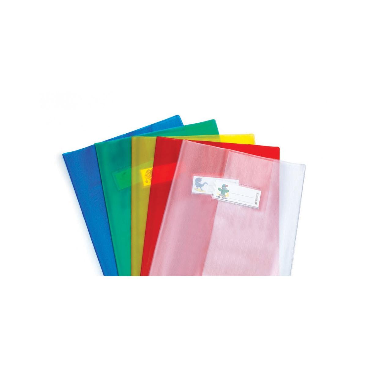 B-cover - coprimaxi a4 in pvc cristallo liscio 140 micron con aletta salva angoli con tasca portanome - formato 21 x 30 cm