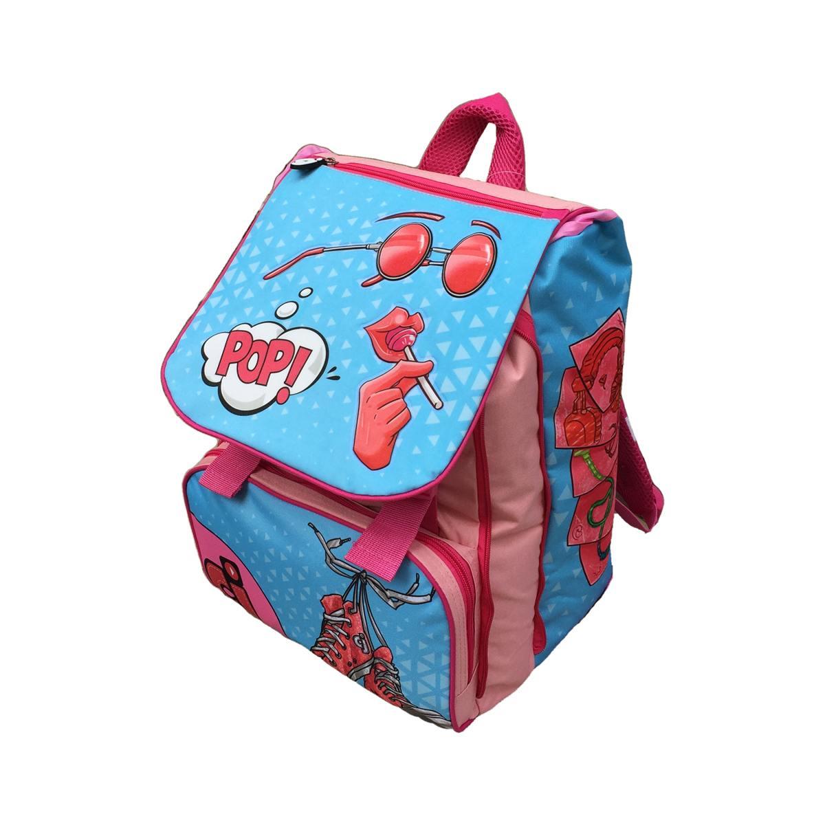 Zaino faccine bambina estensibile - dimensione 40 x 29 x 28 cm