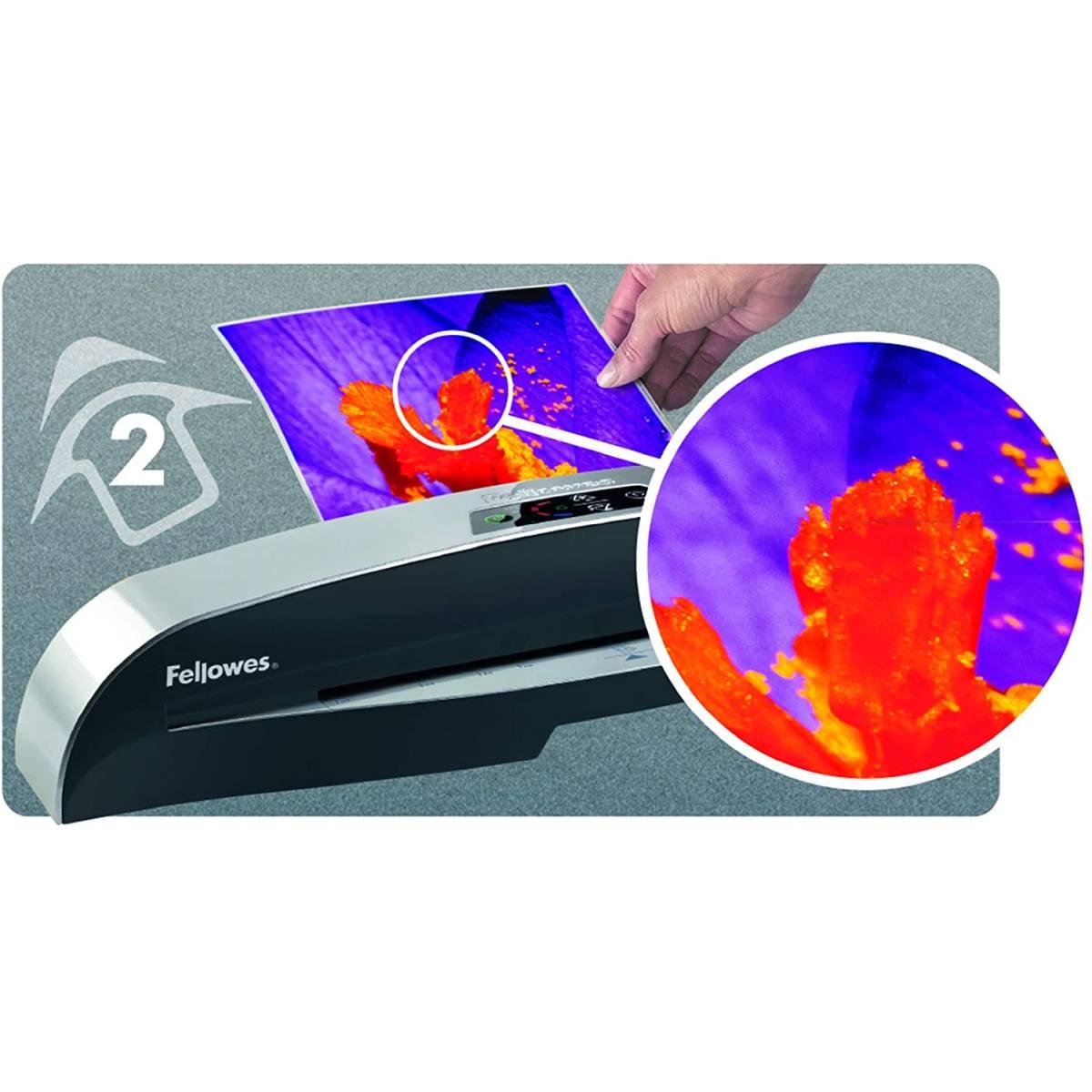 Fellowes - pouches di plastificazione, formato a4 (216 x 303 mm), 125 micron - confezione da 100 fogli