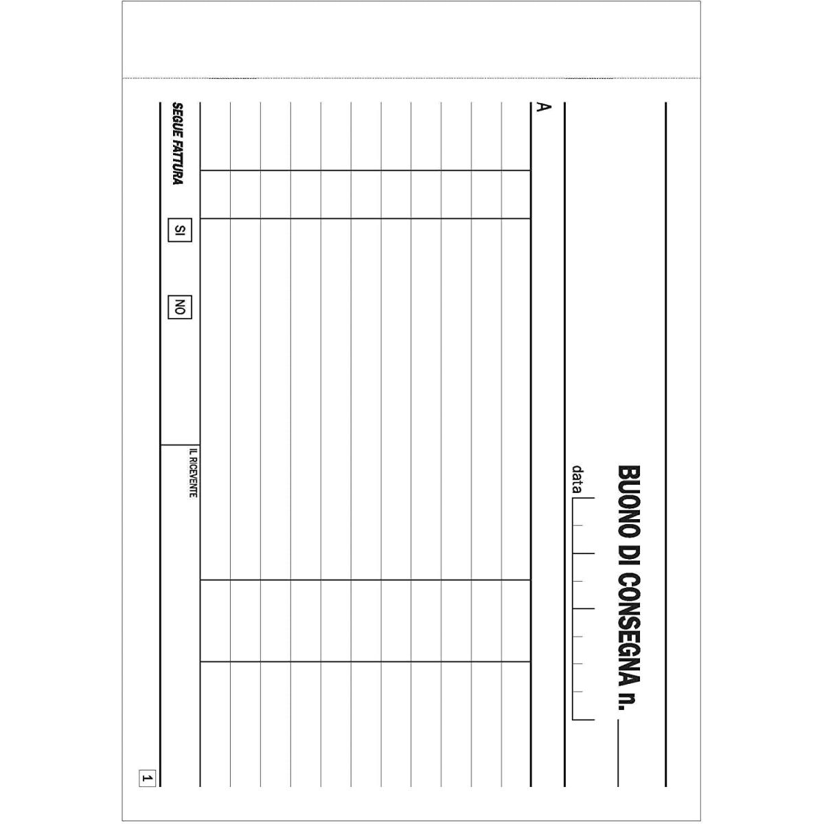 Edipro - blocco buono di consegna 50 x 2 autoricalcante - 12 x 17,5 cm