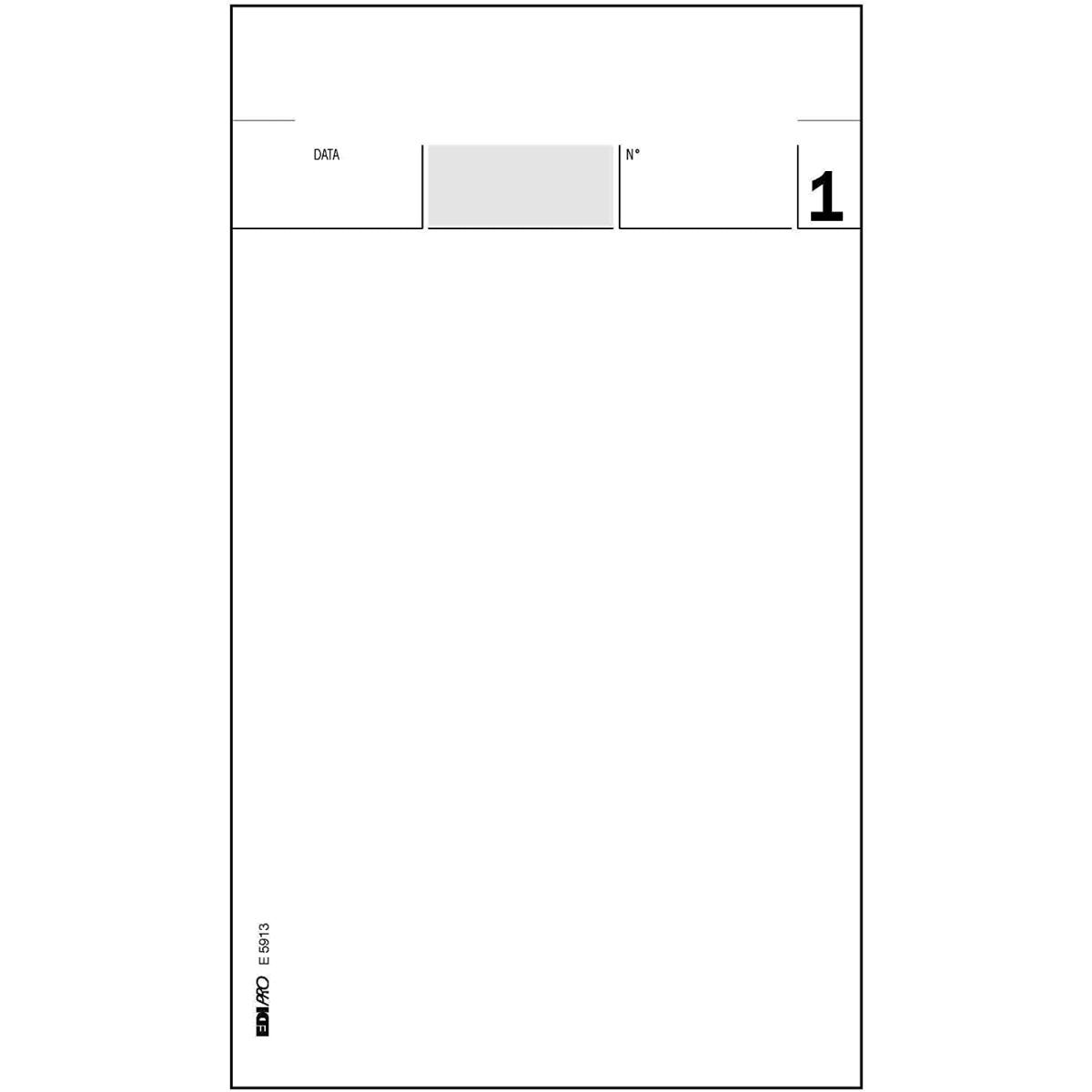Edipro - blocco comande 25 x 2 autoricalcante - formato 17 x 9,9 cm