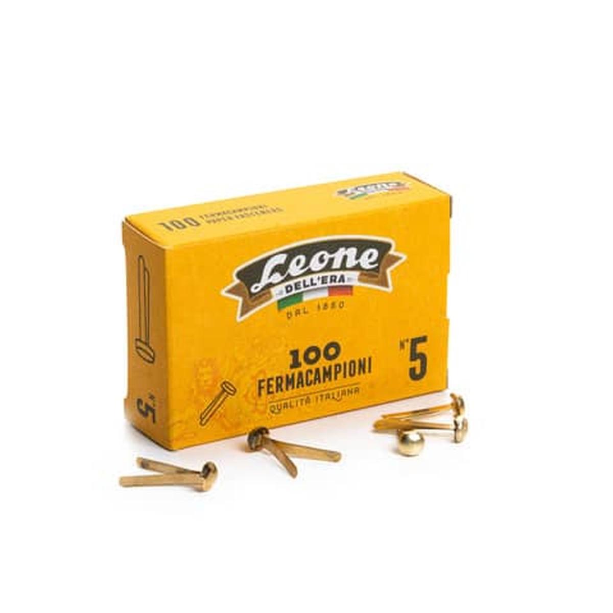 Fermacampioni ottonati n. 5 - 25 mm - 100 pz