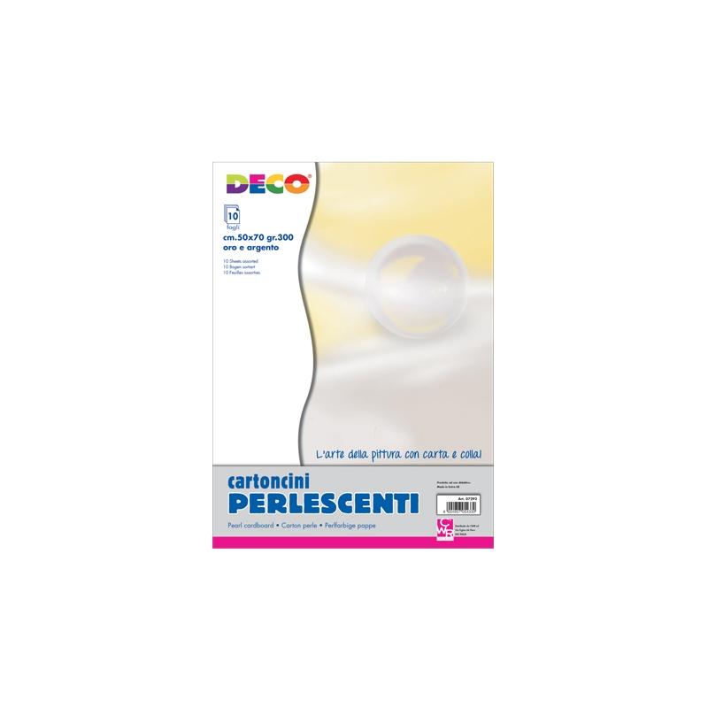 Cartoncino perlescente argento/oro da 300 gr/mq - formato 50 x 70 cm