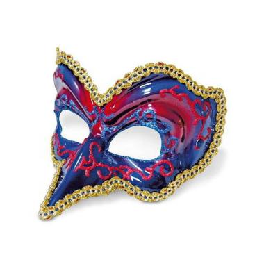 Maschera veneziana pulcinella - blu