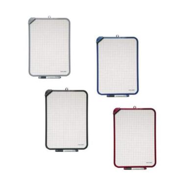 Lavagna double-face con cornice in plastica - 24 x 36 cm