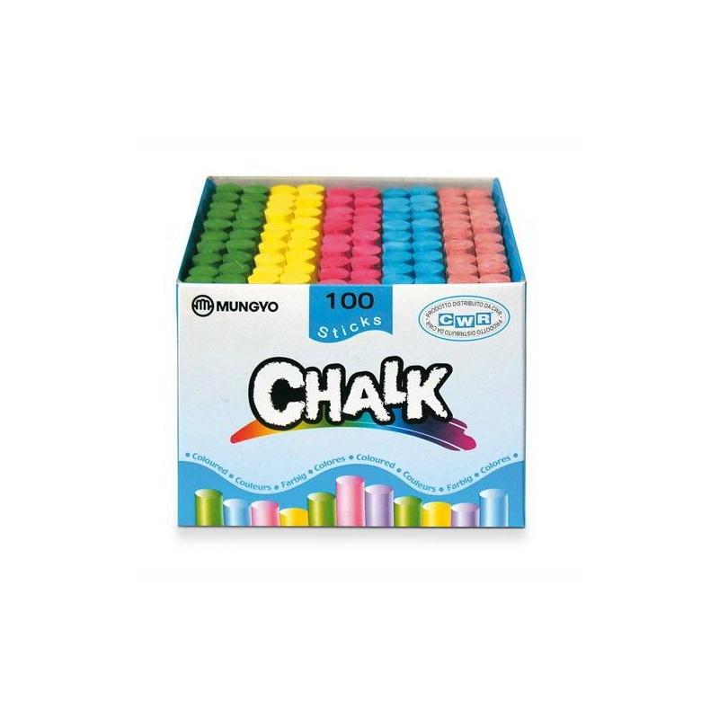 Chalk - gessi tondi - scatola 100 pz - colori assortiti