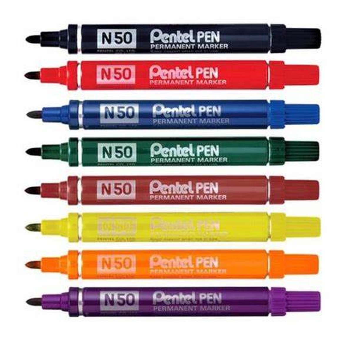 Pentel pen n50 marcatore permanente punta conica