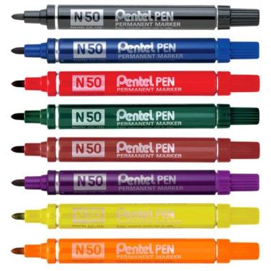 Pentel pen n50 marcatore permanente punta conica