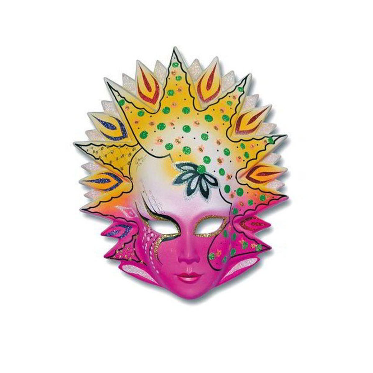Maschera da decorare - sole - 25 x 27 cm