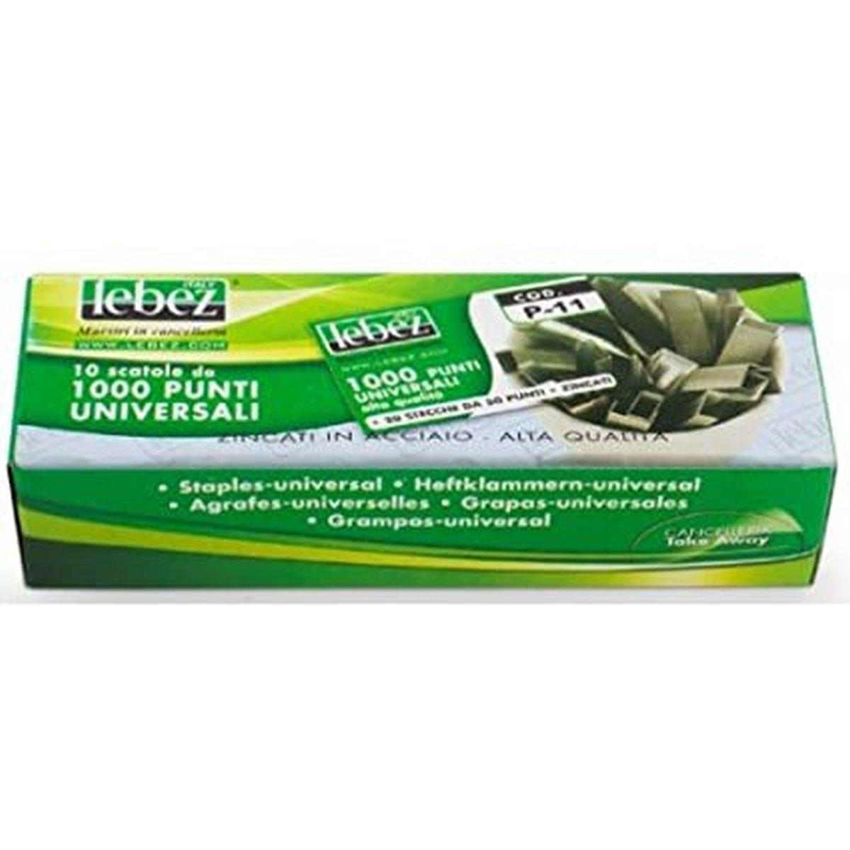 Lebez - punti zincati passo 11 - scatolo da 1000 punti