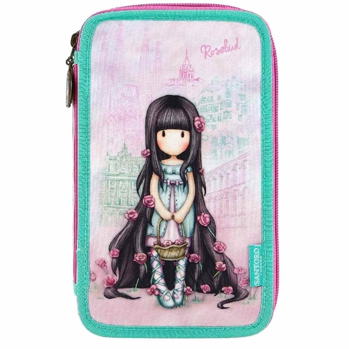Astuccio 3 zip gorjuss cityscape rosebud