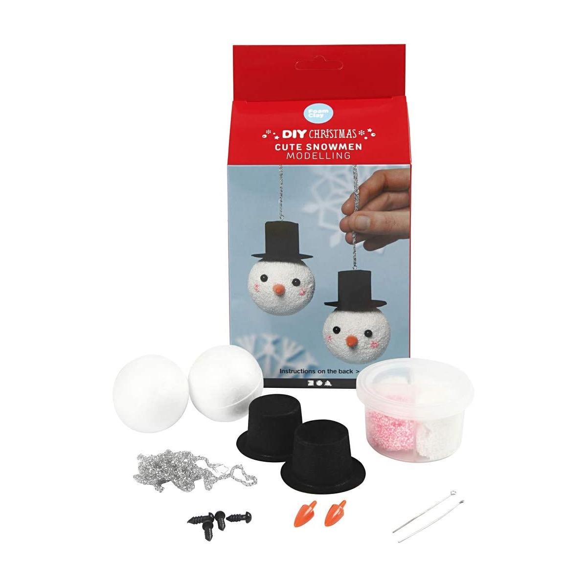CUTE SNOWMEN CREATIV CHRISTMAS<br />TENERO PUPAZZO DI NEVE, DA MODELLARE, 1 SET