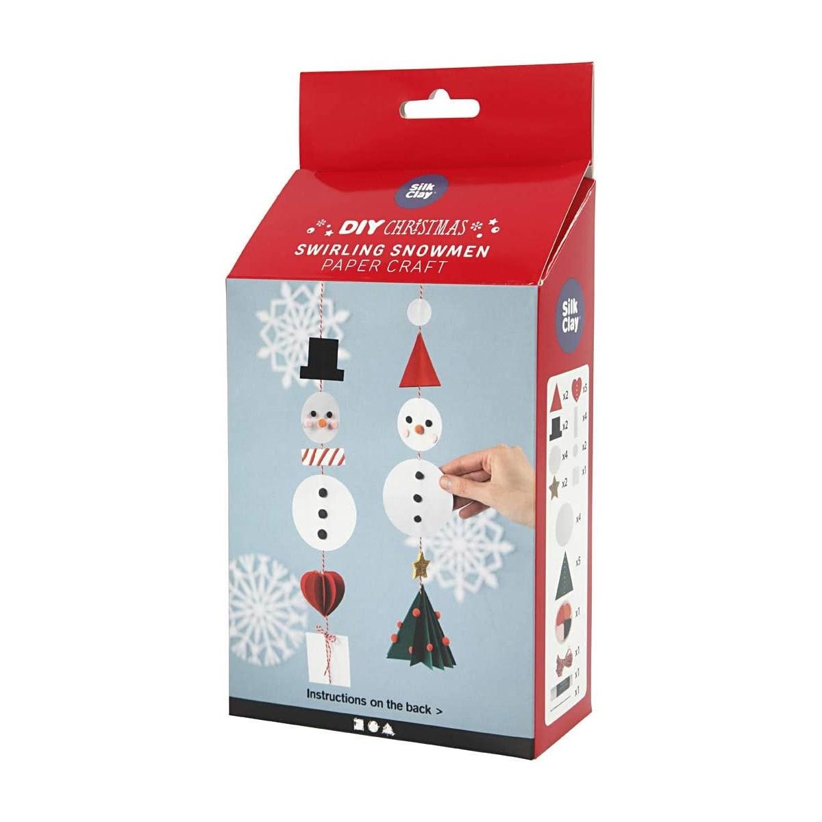 SWIRLING SNOWMEN CREATIV CHRISTMAS<br />PUPAZZO DI NEVE GIREVOLE, CARTONCINO CON DECORAZIONI, 1 SET
