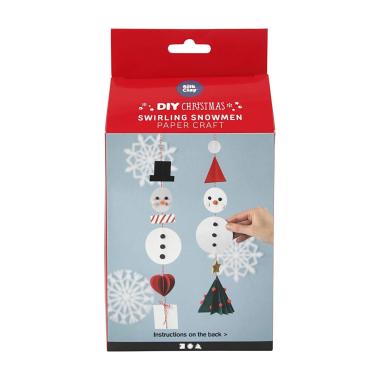 SWIRLING SNOWMEN CREATIV CHRISTMAS<br />PUPAZZO DI NEVE GIREVOLE, CARTONCINO CON DECORAZIONI, 1 SET