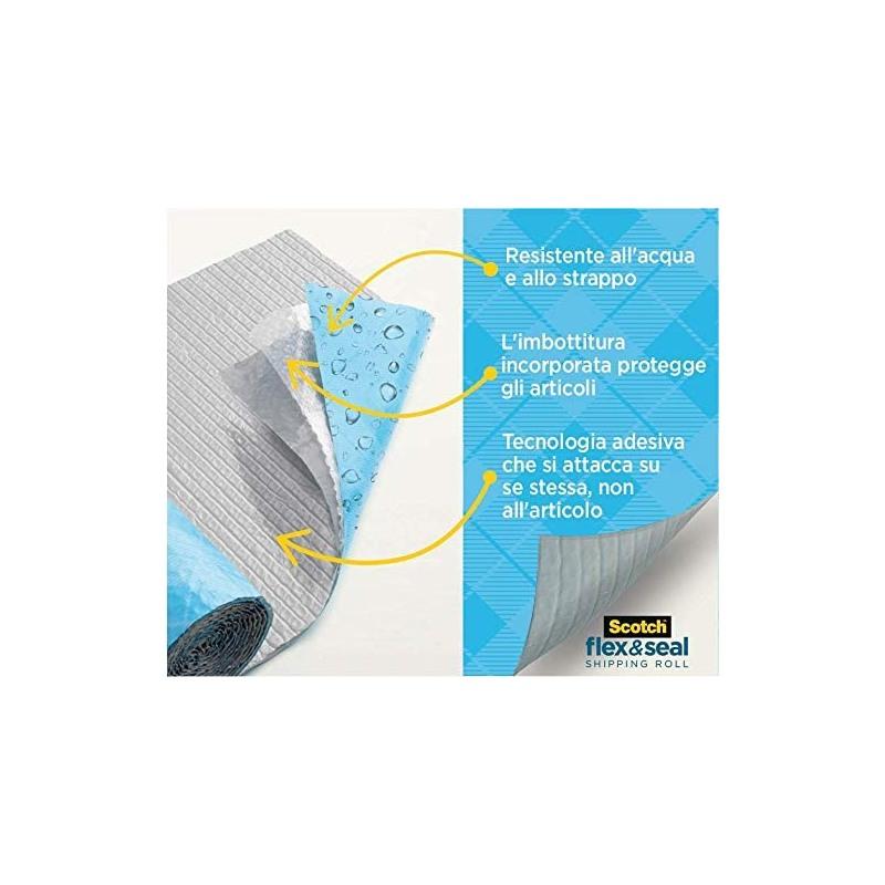 Scotch flex & seal shipping roll - rotolo per spedizioni - 38 cm x 6 mt