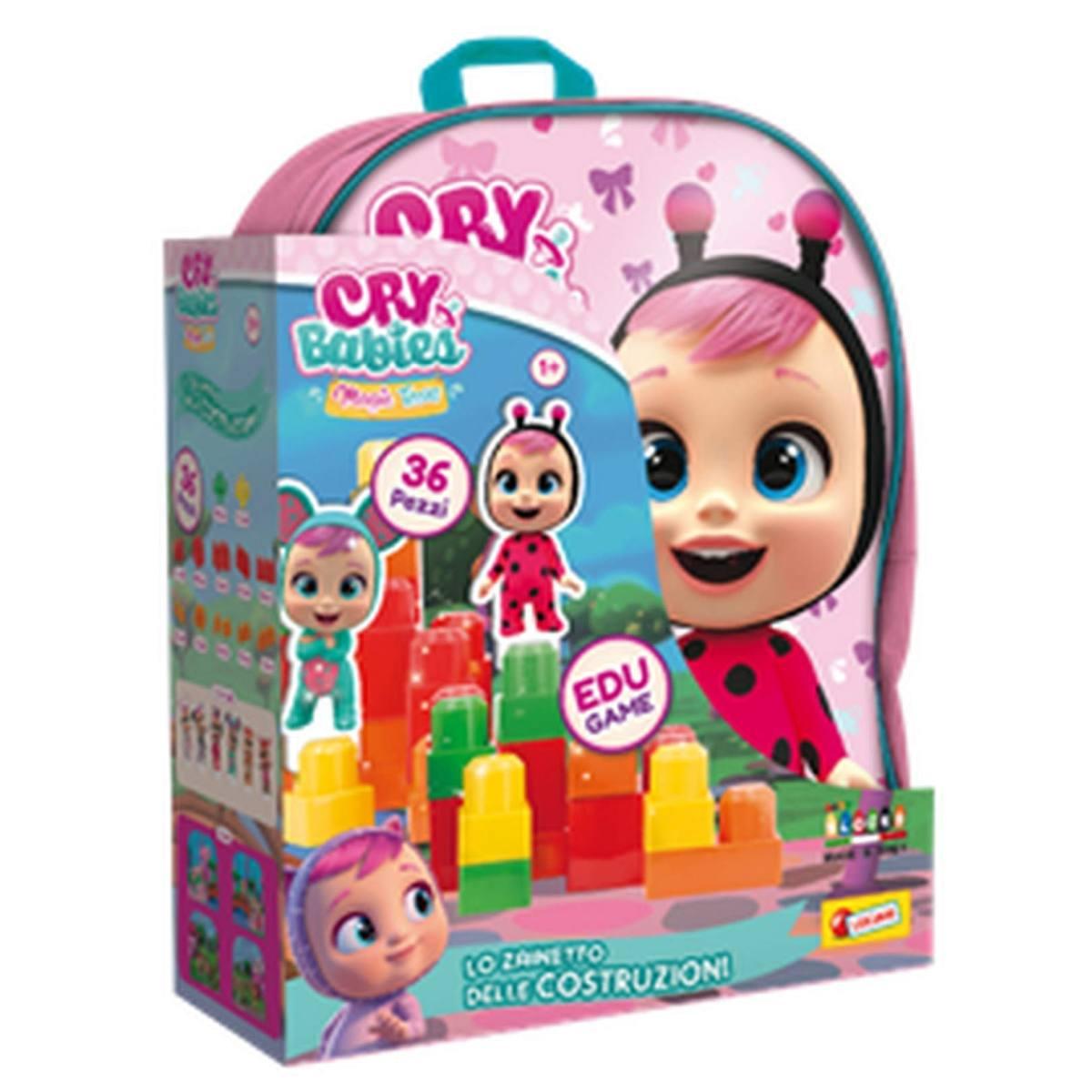 Lisciani giochi - cry babies - zainetto costruzioni baby 36 pezzi,