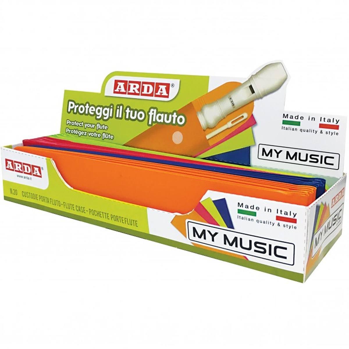 Arda - custodia portaflauto in ppl con chiusura in velcro