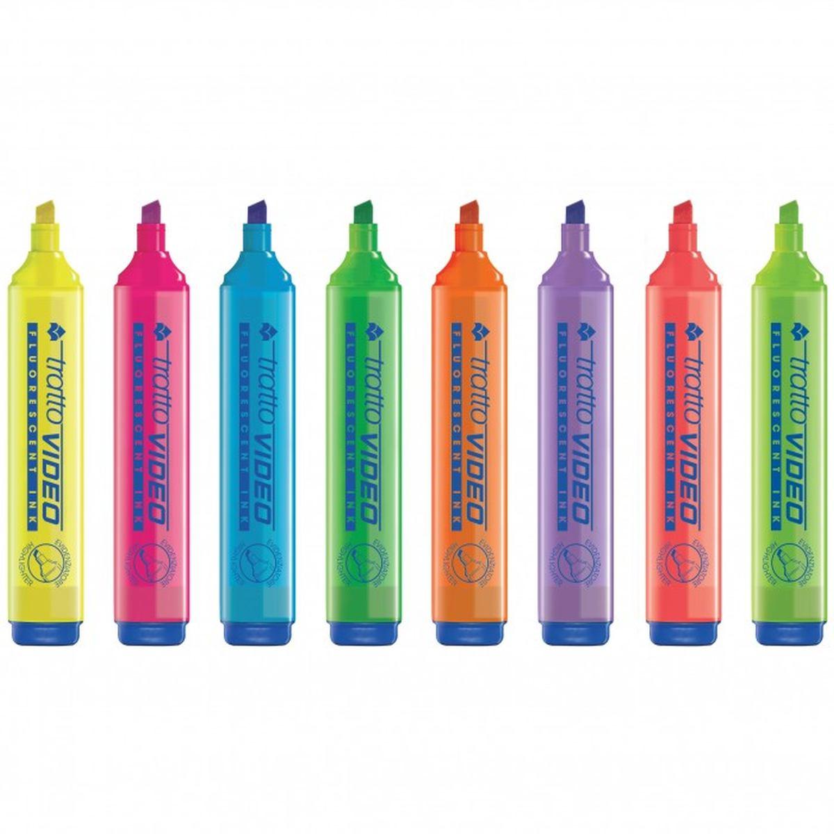 Evidenziatore punta scalpello tratto video