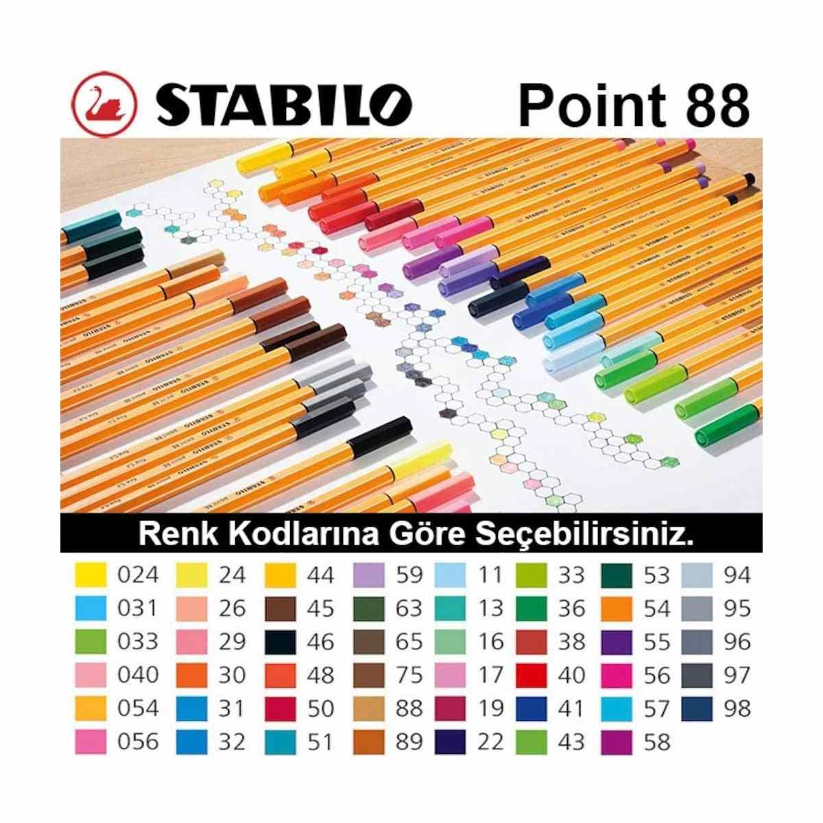 Stabilo point 88 - penna fineliner - tratto 0,4 mm -