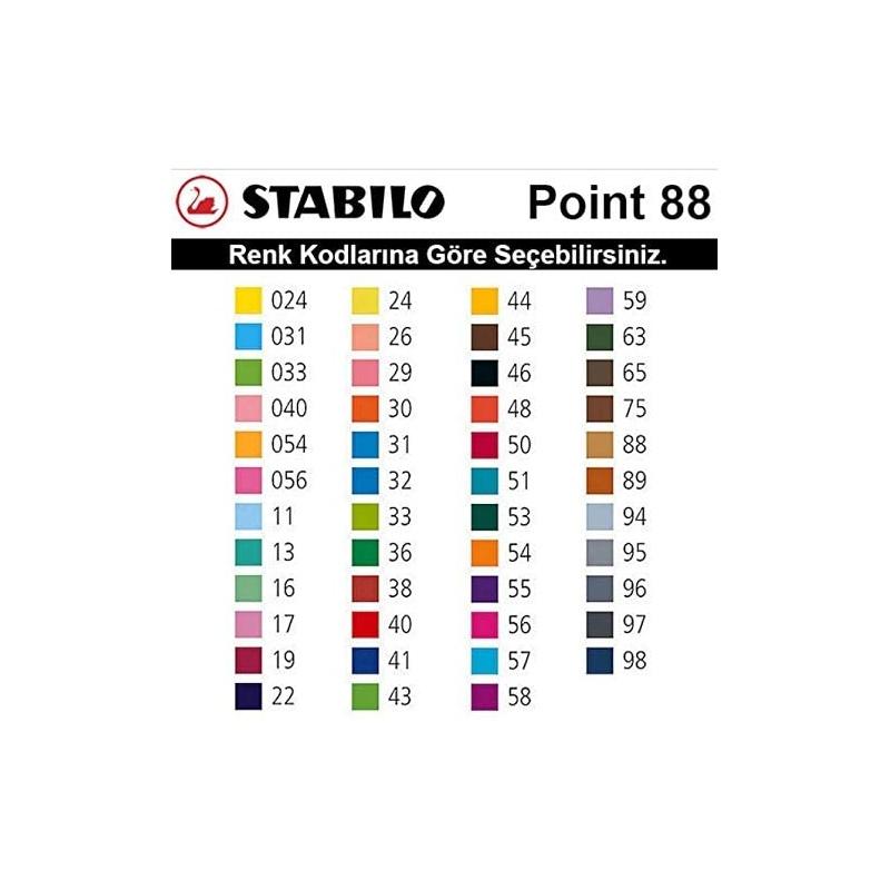 Stabilo point 88 - penna fineliner - tratto 0,4 mm -