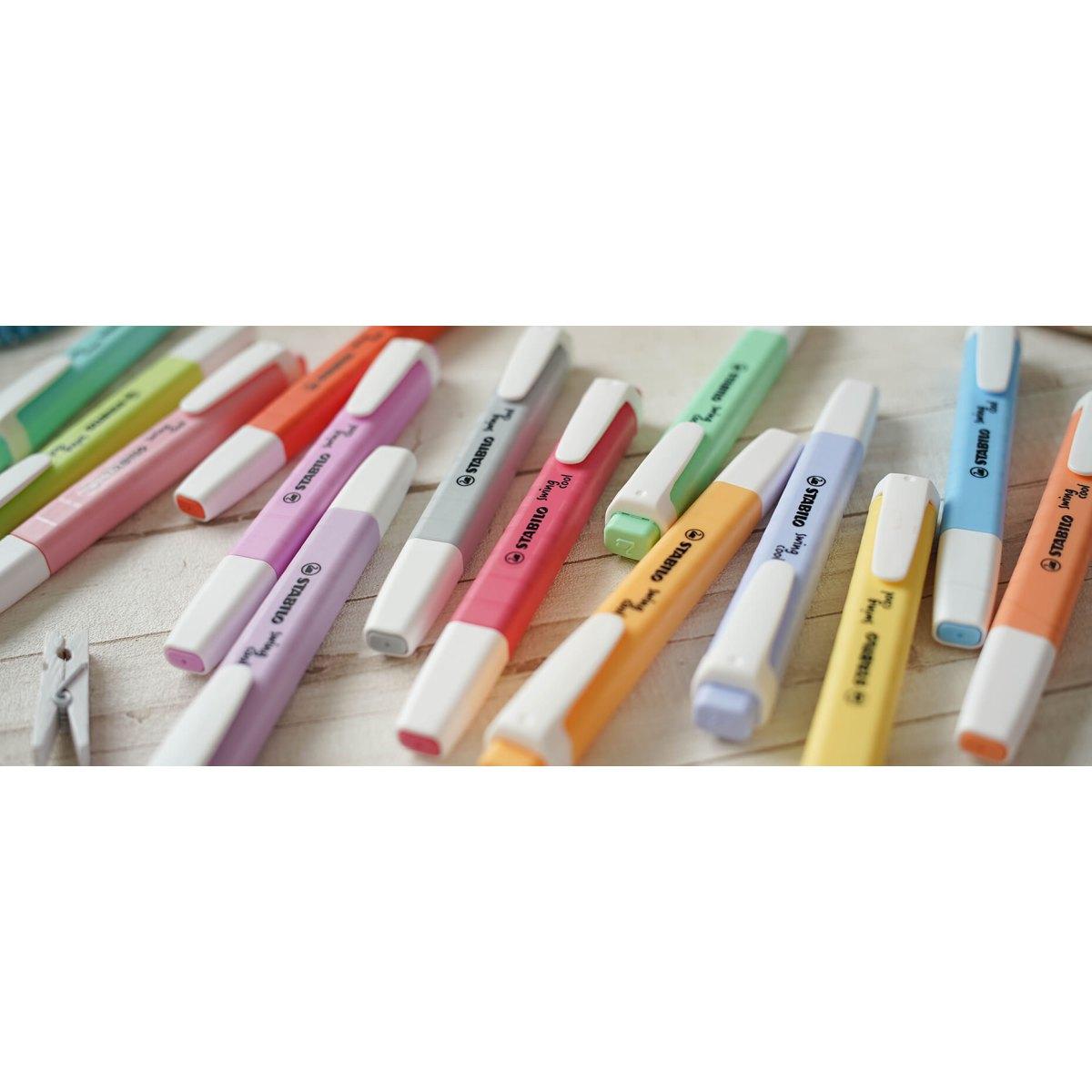 Stabilo evidenziatore swing cool pastel con clip