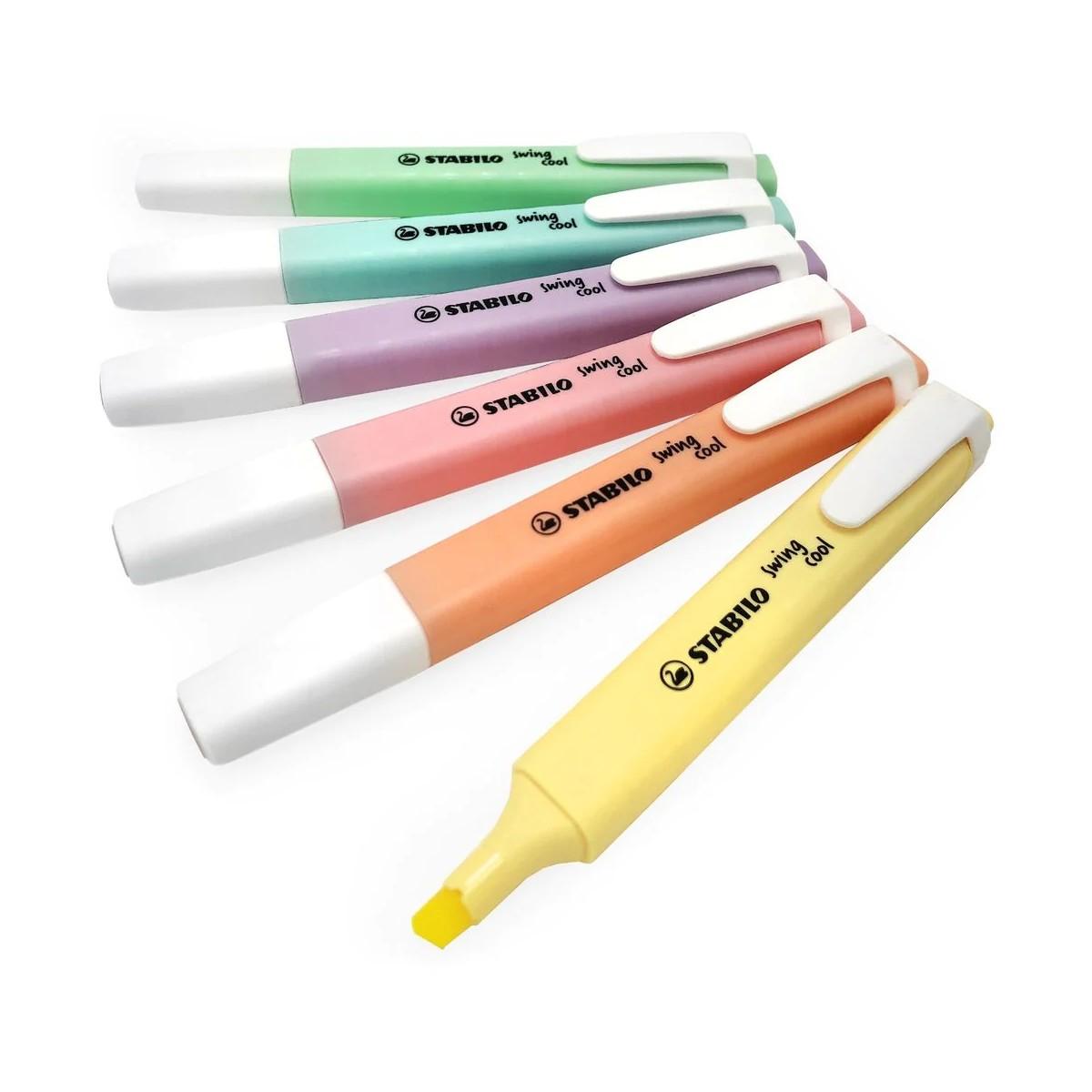 Stabilo evidenziatore swing cool pastel con clip