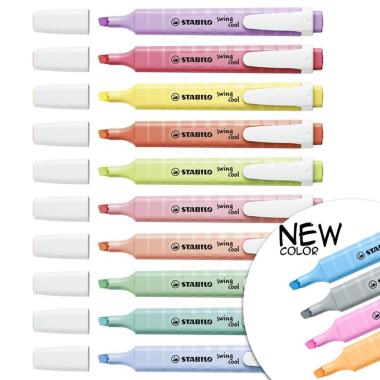 Stabilo evidenziatore swing cool pastel con clip