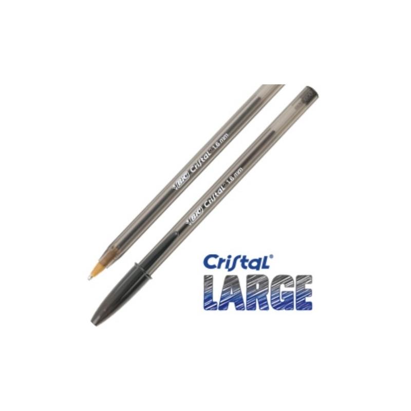 Bic cristal large - penna a sfera con cappuccio - punta 1,6 mm