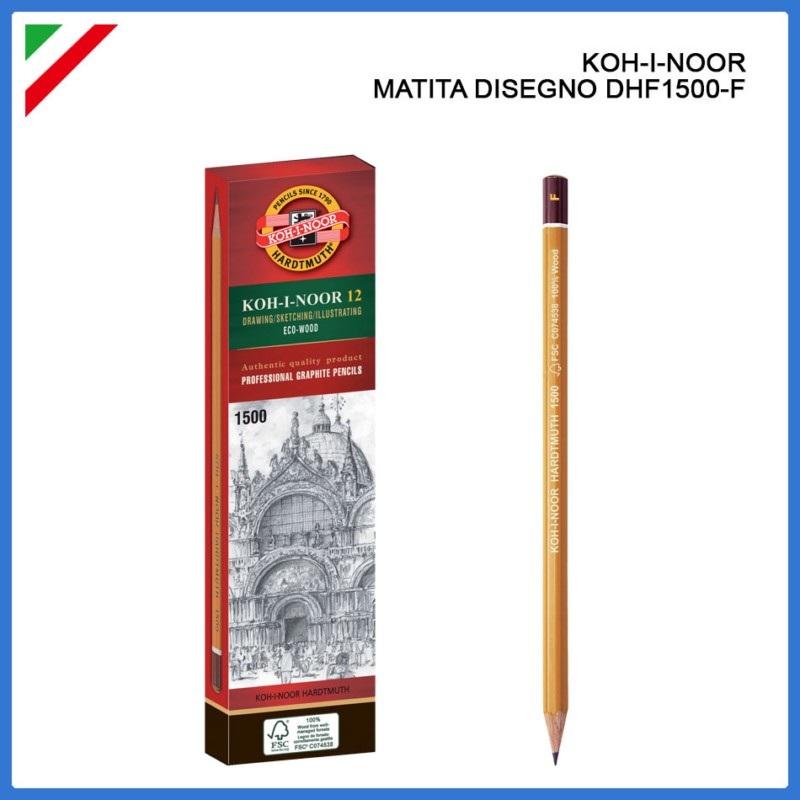 Koh-i-noor - matita h1500 in legno di cedro - grafite nera graduata