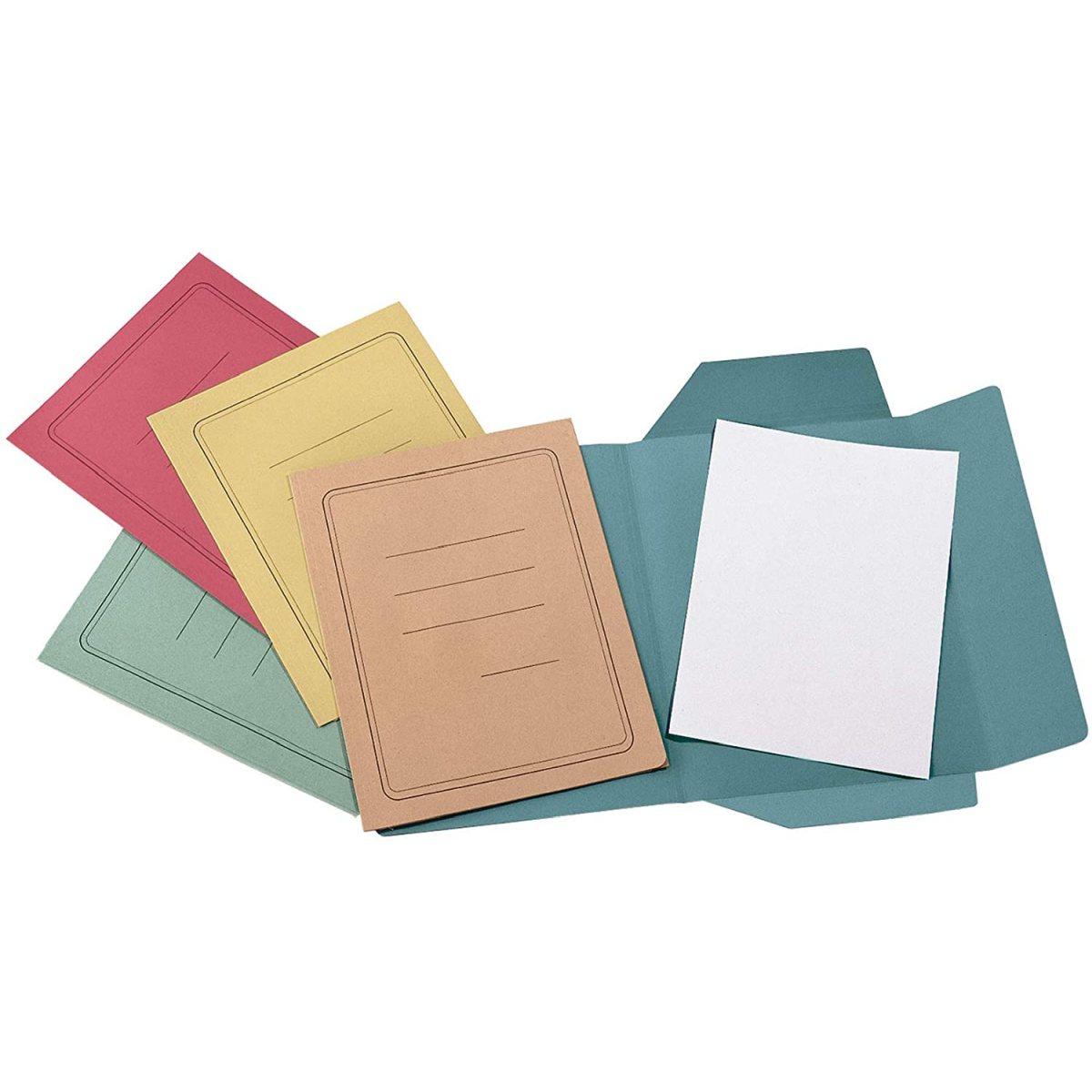 Euro-cart - cartelline manilla 3 lembi 190 gr - monolucido - confezione da 50 pz