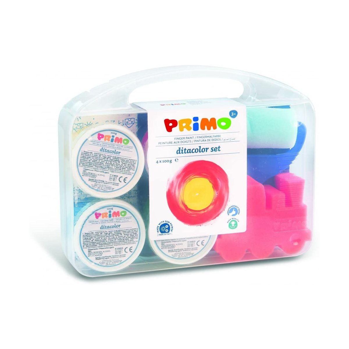 Primo ditacolor - valigetta con 4 vasetti da 100 gr + accessori