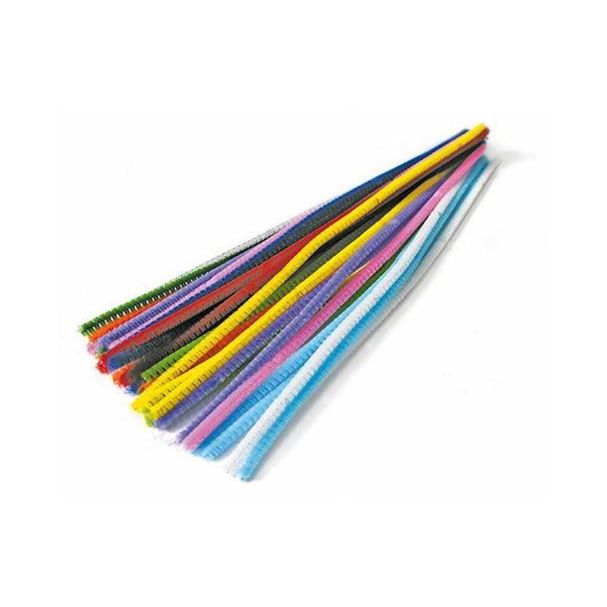 Deco - ciniglia dritta - Ø 6 mm - 30 fili da 30 cm - colori assortiti