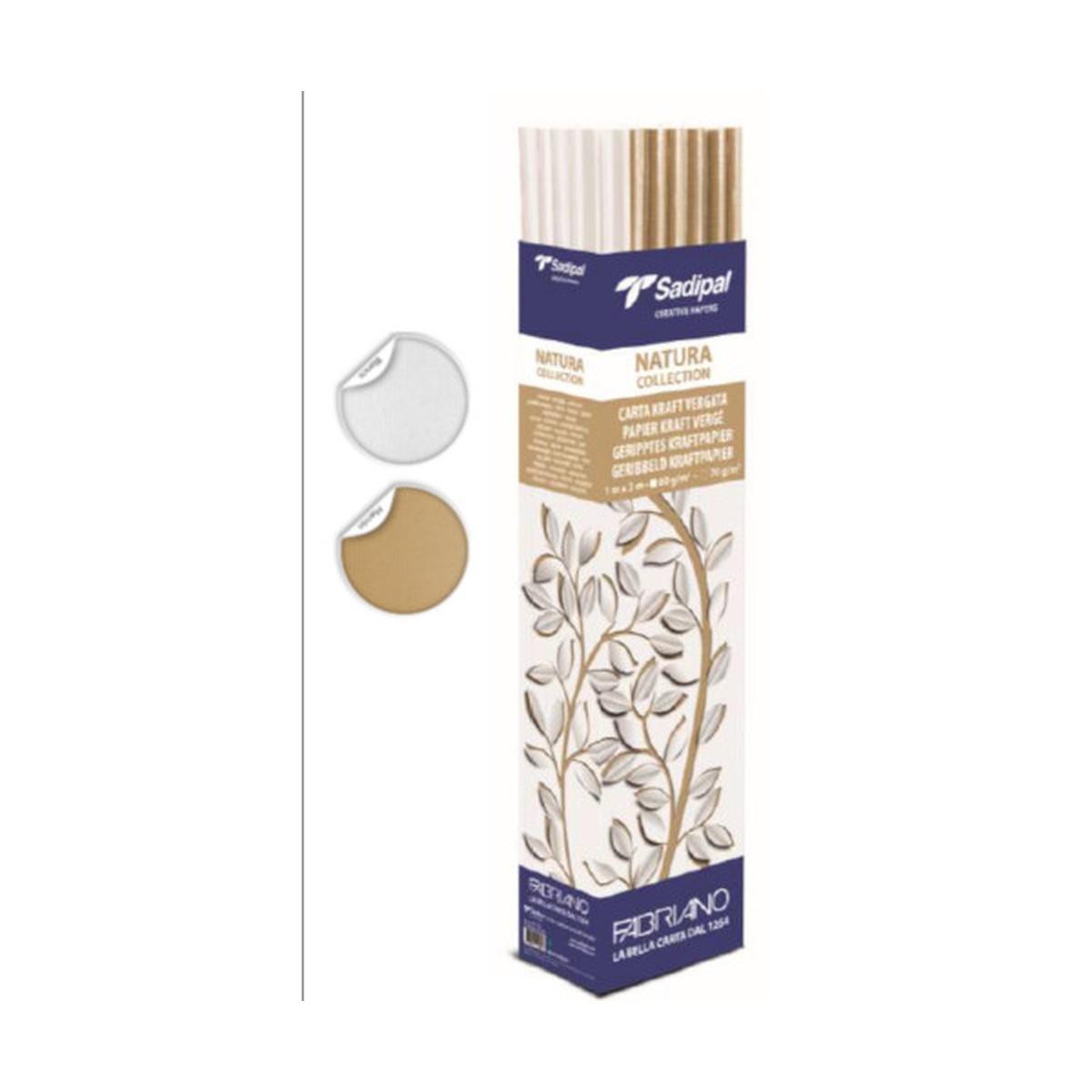 Carta kraft vergata -  60 gr - rotolo 1 x 3 mt