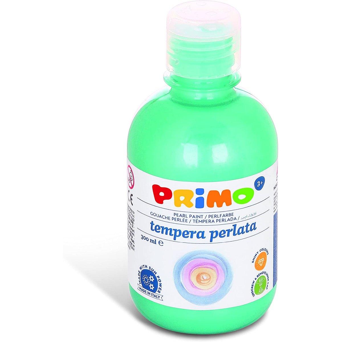Primo - tempera alta qualita' perlata - bottiglia da 300 ml con tappo dosatore - 8 colori: