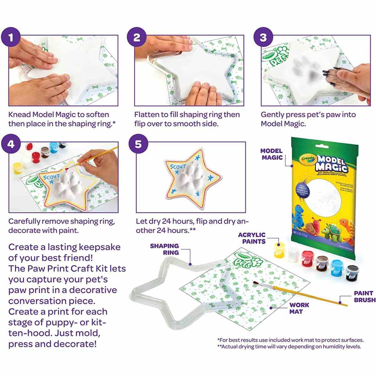 Crayola pets - set crea l'impronta - forma stella