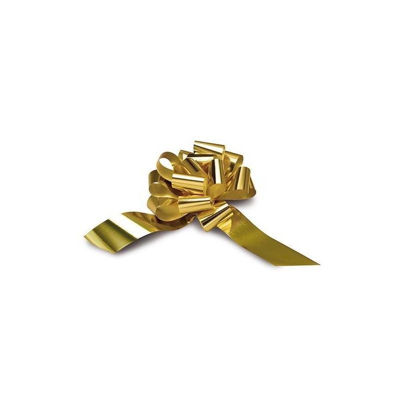 Deco fiocco rapid metallizato - larghezza nastro mm.31 - dimensione fiocco diametro cm.13 -